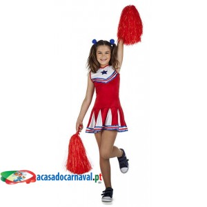 Fato Cheerleader Criança - Tamanho 4-6
