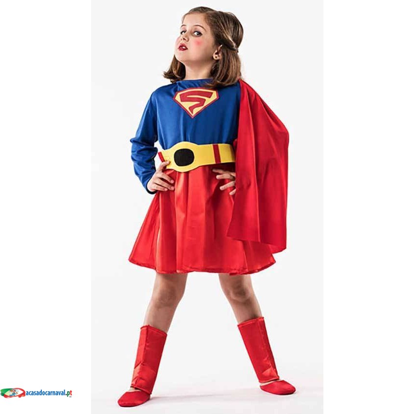Fato Super Mulher Criança 8-10 Anos