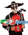 Chapéu mexicano dia dos mortos Acessórios para disfarces de Carnaval ou Halloween