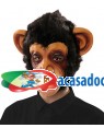 Máscara chimpanzé látex Acessórios para disfarces de Carnaval ou Halloween