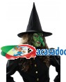 Nariz de bruxa verde Acessórios para disfarces de Carnaval ou Halloween