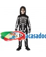 Fato de Esqueleto Gid Menino para Halloween Criança