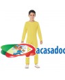 Macacão Amarelo Spandex con Zíper Frontal para Crianças para Carnaval