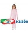 Macacão Rosa Spandex con Zíper Frontal para Crianças para Carnaval