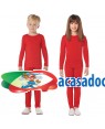 Maillot Vermelho de Spandex 2 Peças para Crianças para Carnaval