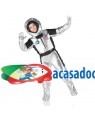 Fato de Astronauta Prateado para Crianças para Carnaval