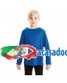 Camiseta de Disfarces Azul Criança para Carnaval Infantil