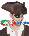 Comprar Chapéu Pirata Imitação Couro, Loja de Fatos Carnaval, Disfarces, Artigos para Festas, Acessórios de Carnaval, Mascaras 602 acasadocarnaval.pt