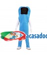 Fato Among Us Azul para Carnaval Infantil