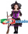 Fato Bruxa Púrpura para Carnaval ou Halloween 4134 - A Casa do Carnaval.pt