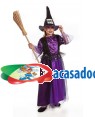 Fato de Bruxa Roxa Infantil para Carnaval o Halloween | A Casa do Carnaval.pt