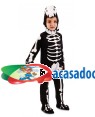 Fato de Dinossauro Esqueleto Infantil para Carnaval