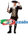 Fato de Pirata Dourado Adulto para Carnaval o Halloween | A Casa do Carnaval.pt