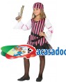 Fato de Pirata Rosa Menina para Carnaval o Halloween | A Casa do Carnaval.pt