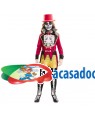 Fato Domador Esqueleto Menina para Carnaval