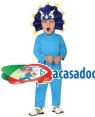 Fato Dragão Azul Bebé de 0-6 meses, Loja de Fatos Carnaval, Disfarces, Artigos para Festas, Acessórios de Carnaval, Mascaras, Perucas 335 acasadocarnaval.pt