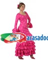 Fato Espanhola Flamenco Rosa Adulto, Loja de Fatos Carnaval, Disfarces, Artigos para Festas, Acessórios de Carnaval, Mascaras, Perucas 124 acasadocarnaval.pt