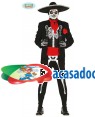 Fato Esqueleto Dia dos Mortos Mexicano para Homem, Loja de Fatos Carnaval, Disfarces, Acessórios de Carnaval, Mascaras, Perucas 539 acasadocarnaval.pt