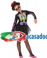Fato Esqueleto Multicolor Menina para Carnaval