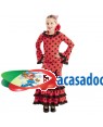 Fato Flamenco Vermelho Menina para Carnaval
