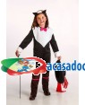 Fato Gata Mosqueteira Criança Tamanho 5 a 7 Anos para Carnaval o Halloween 91498 | A Casa do Carnaval.pt