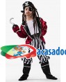 Fato Pirata Criança 5-7 Anos para Carnaval o Halloween 92091 | A Casa do Carnaval.pt