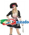 Fato Pirata Preta Sexy Tamanho S para Carnaval