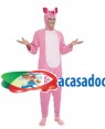 Fato Porco Rosa Tamanho M/L para Carnaval