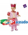 Fato Princesa Rosa Bebé para Carnaval