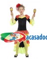 Fato Rumbeira Colorida 3-4 Anos para Carnaval