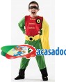 Fato Super Robin Menino 3-5 Anos para Carnaval o Halloween 92123 | A Casa do Carnaval.pt