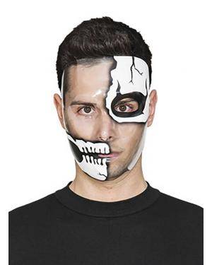 Máscara transparente esqueleto Acessórios para disfarces de Carnaval ou Halloween