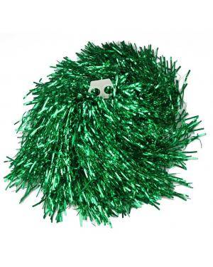 2 Pompons metalizado verde Acessórios para disfarces de Carnaval ou Halloween
