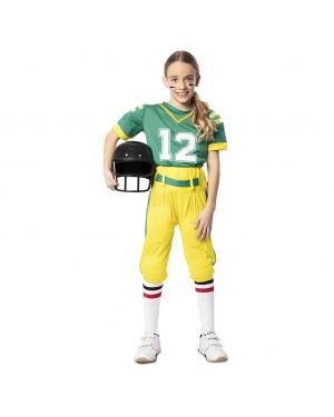 Fato de Jogador de Futebol Americano Menina para Carnaval Criança