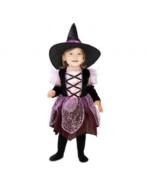 Fato de Bruxinha Roxa Menina para Halloween Criança