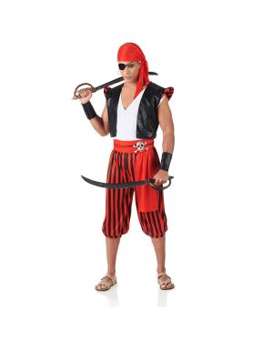 Fato de Pirata com Calças às Riscas para Homem para Carnaval