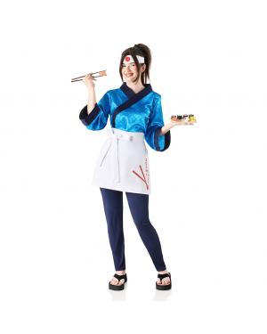 Fato de Cozinheira Sushi para Mulher para Carnaval