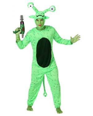 Fato Alien Verde Adulto para Carnaval