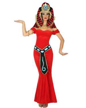 Fato de Egípcia Vermelho Mulher para Carnaval o Halloween | A Casa do Carnaval.pt