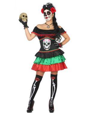 Fato de Esqueleto Mulher para Carnaval o Halloween | A Casa do Carnaval.pt