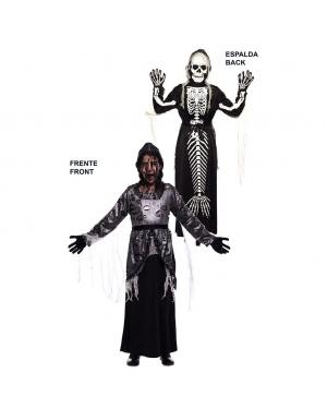 Fato Dupla Diversão! Morte e Sereia Esqueleto para Halloween Infantil
