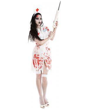 Fato Enfermeira Zombie para Carnaval ou Halloween 4161 - A Casa do Carnaval.pt