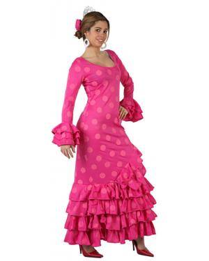 Fato Espanhola Flamenco Rosa Adulto, Loja de Fatos Carnaval, Disfarces, Artigos para Festas, Acessórios de Carnaval, Mascaras, Perucas 124 acasadocarnaval.pt