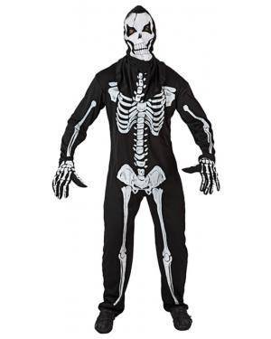 Fato Esqueleto Halloween Adulto para Carnaval