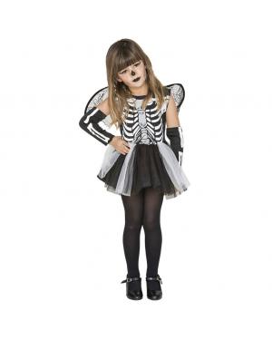 Fato Esqueleto Menina para Carnaval