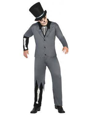 Fato Esqueleto Zombie Homem Adulto M/L, Loja de Fatos Carnaval, Disfarces, Artigos para Festas, Acessórios de Carnaval, Mascaras, Perucas 886 acasadocarnaval.pt