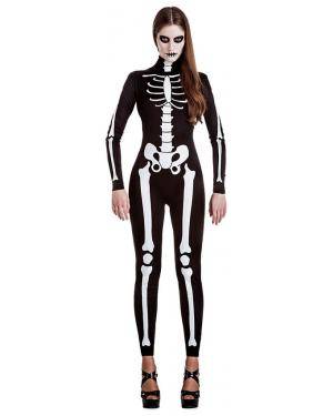 Fato Fato Esqueleto Mulher para Carnaval ou Halloween 5821 - A Casa do Carnaval.pt