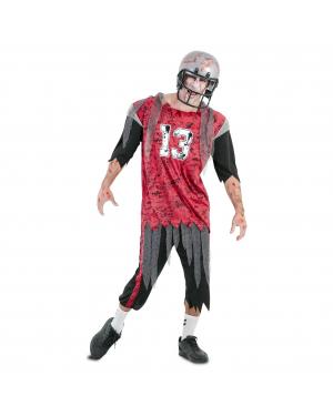Fato Jogador de Futebol Americano Zombie para Halloween Adulto