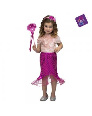 Fato Pequena Sereia Rosa 3 a 6 Anos para Carnaval