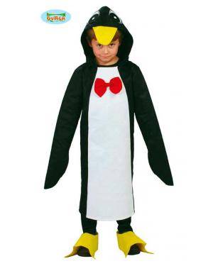 Fato Pingüim com Laço Criança para Carnaval o Halloween 11857 | A Casa do Carnaval.pt